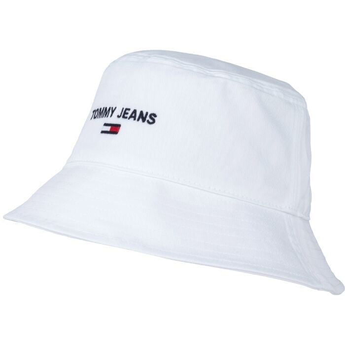 Tommy Jeans White Embroidered Logo Unisex Bucket Hat