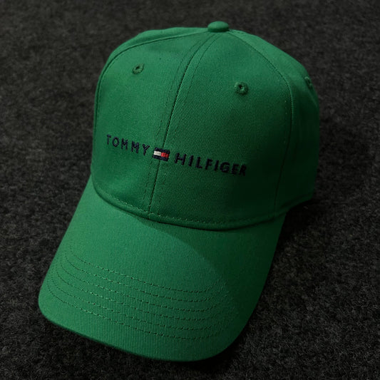 Tommy Hilfiger Green Logo Embroidery Twill Baseball Cap