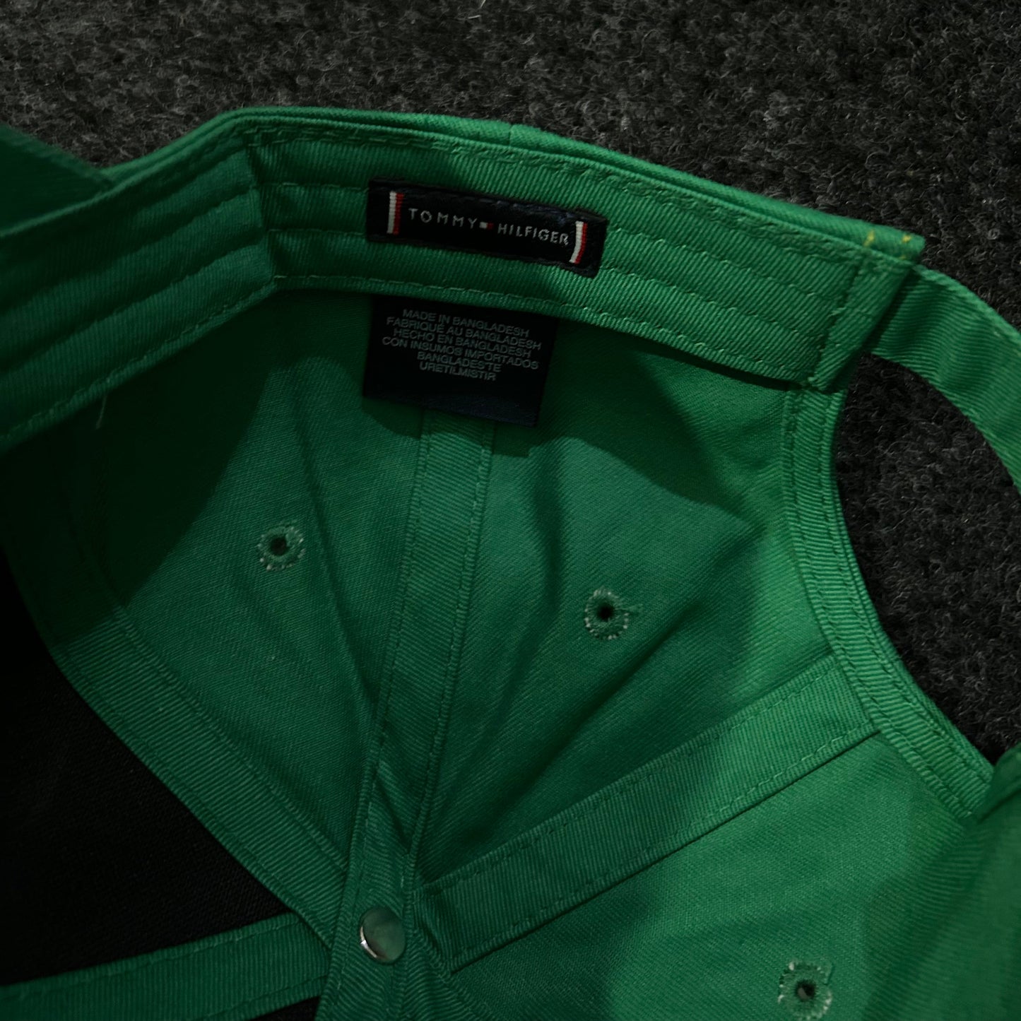 Tommy Hilfiger Green Logo Embroidery Twill Baseball Cap