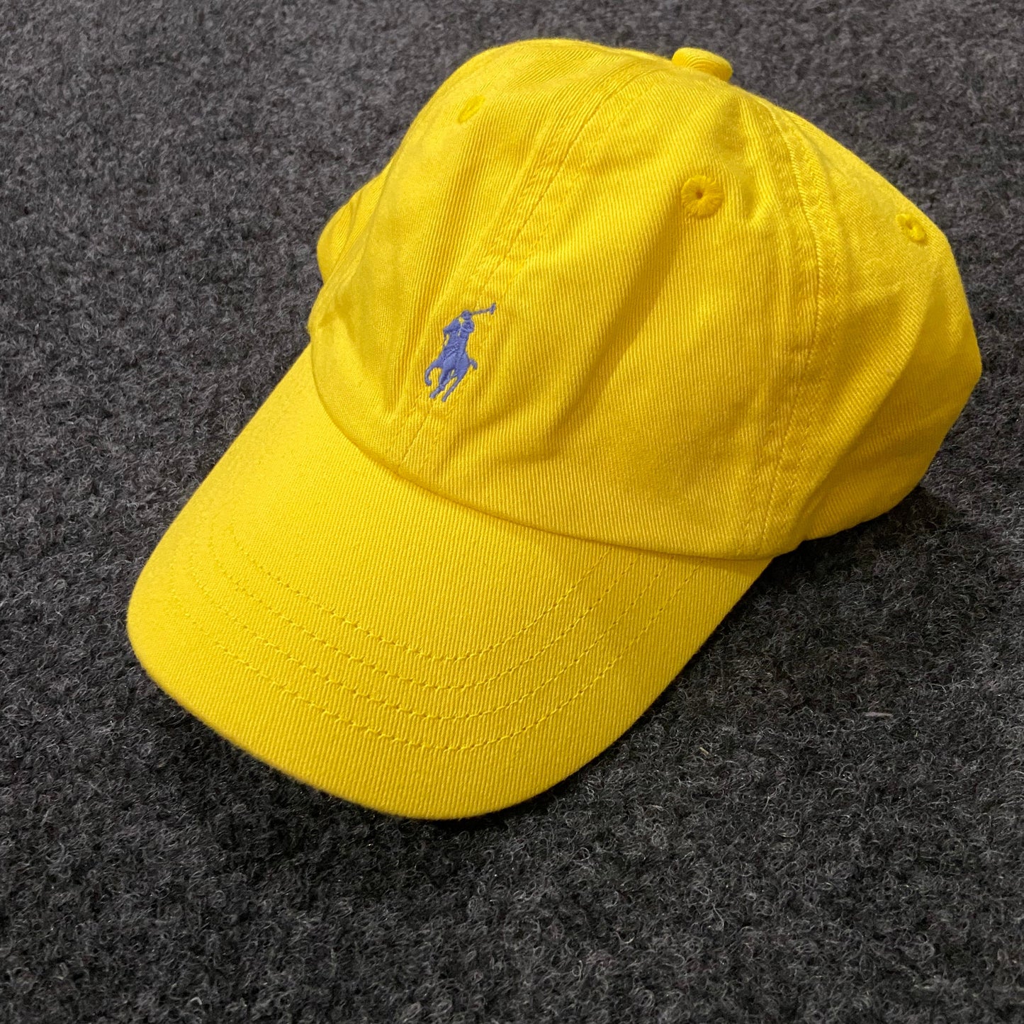Kids Polo Ralph Lauren Yellow Baseball Cap – Blue Pony Logo (52cm)