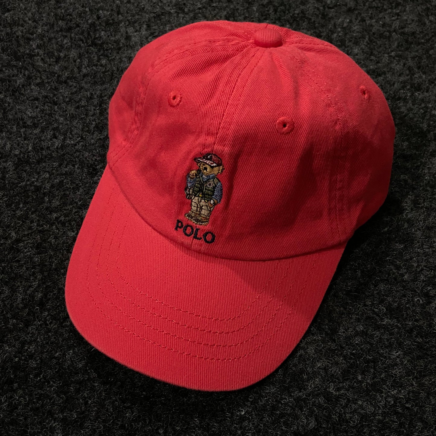 Baby Polo Ralph Lauren Red Cap – Embroidered Polo Bear (45cm)
