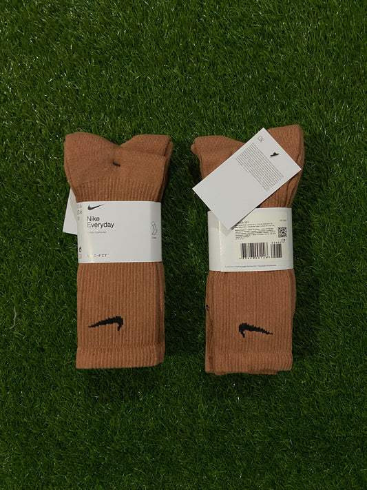 Nike Everyday Plus Cushioned Brown Crew Socks ( 3 Pairs )