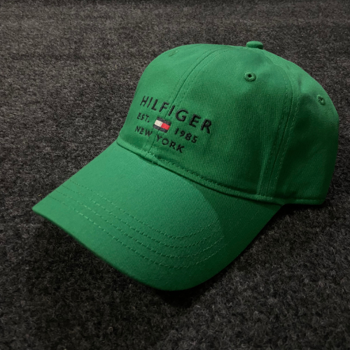 Tommy Hilfiger Cotton Adjustable Baseball Cap – Green with Logo